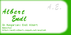 albert endl business card